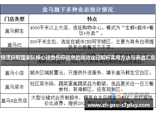快速获取国家队核心球员伤停信息的高效途径解析实用方法与渠道汇总